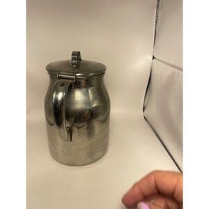 Vintage VOLLRATH Stainless Steel Carafe Pitcher w/ Hinged Flip Lid #7962 USA